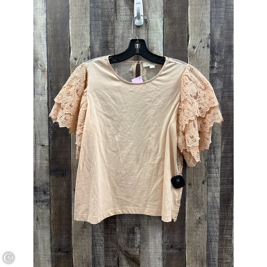 Top Short Sleeve By Forever That Girl In Peach, Size: S