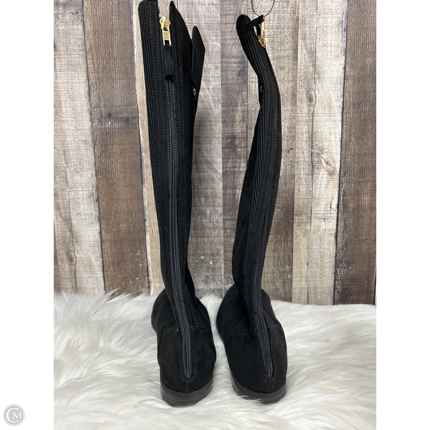 Boots Over-the-knee Flats By Anne Klein In Black, Size: 10