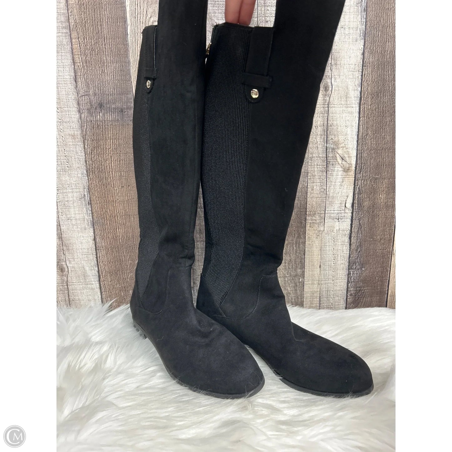 Boots Over-the-knee Flats By Anne Klein In Black, Size: 10