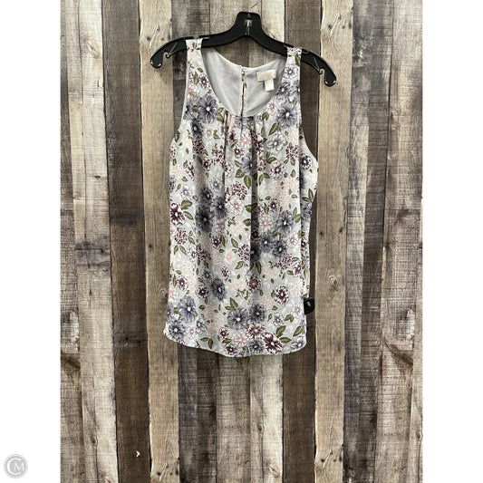 Top 3/4 Sleeve By Loft In Floral Print, Size: L