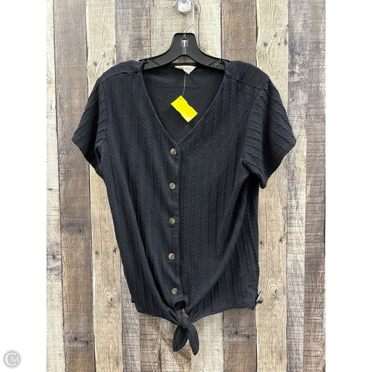 Top Short Sleeve By Weatherproof In Black, Size: M