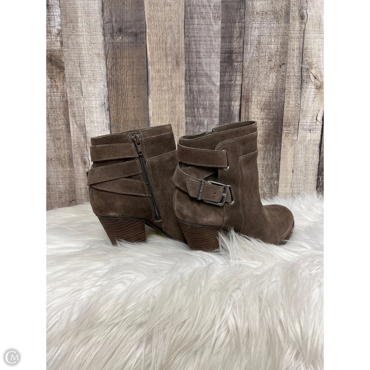 Boots Ankle Heels By Gianni Bini In Brown, Size: 6