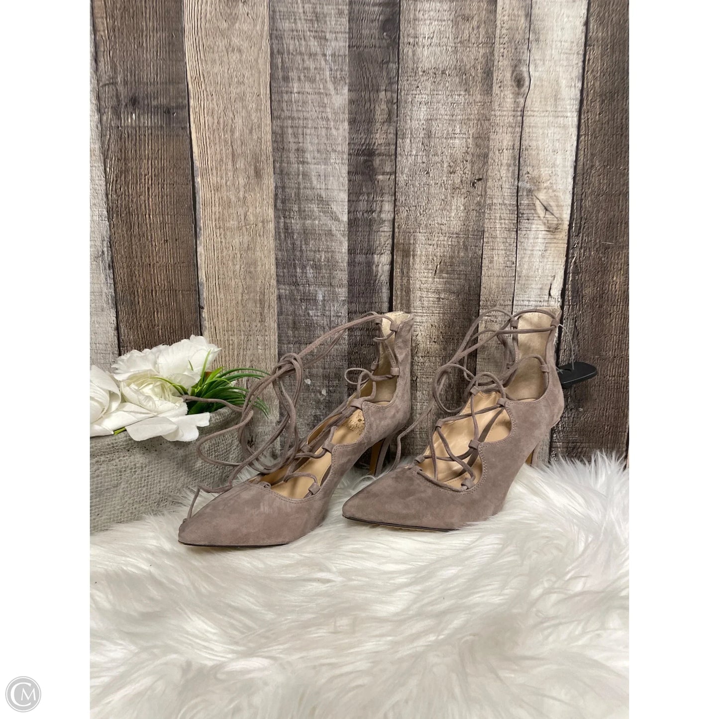 Shoes Heels Stiletto By Vince Camuto In Tan, Size: 7