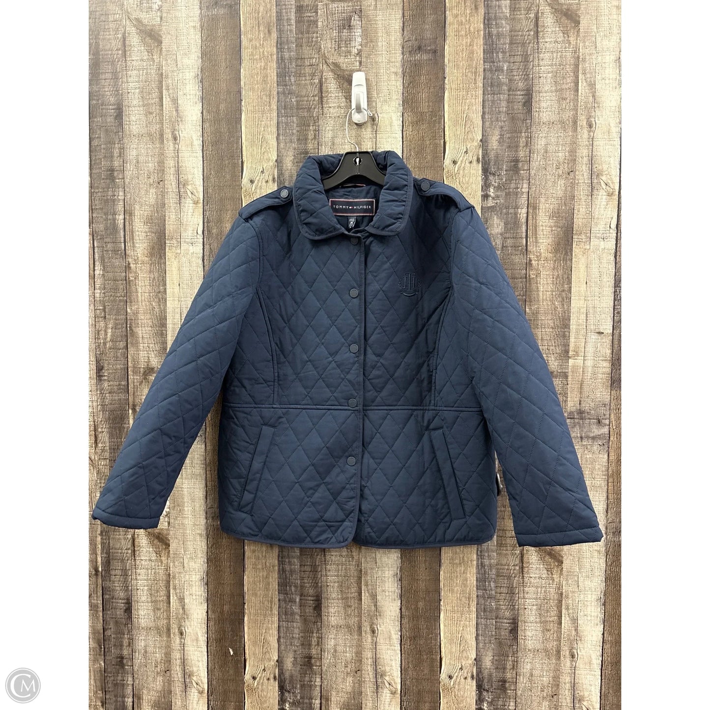 Jacket Puffer & Quilted By Tommy Hilfiger In Blue, Size: Xl