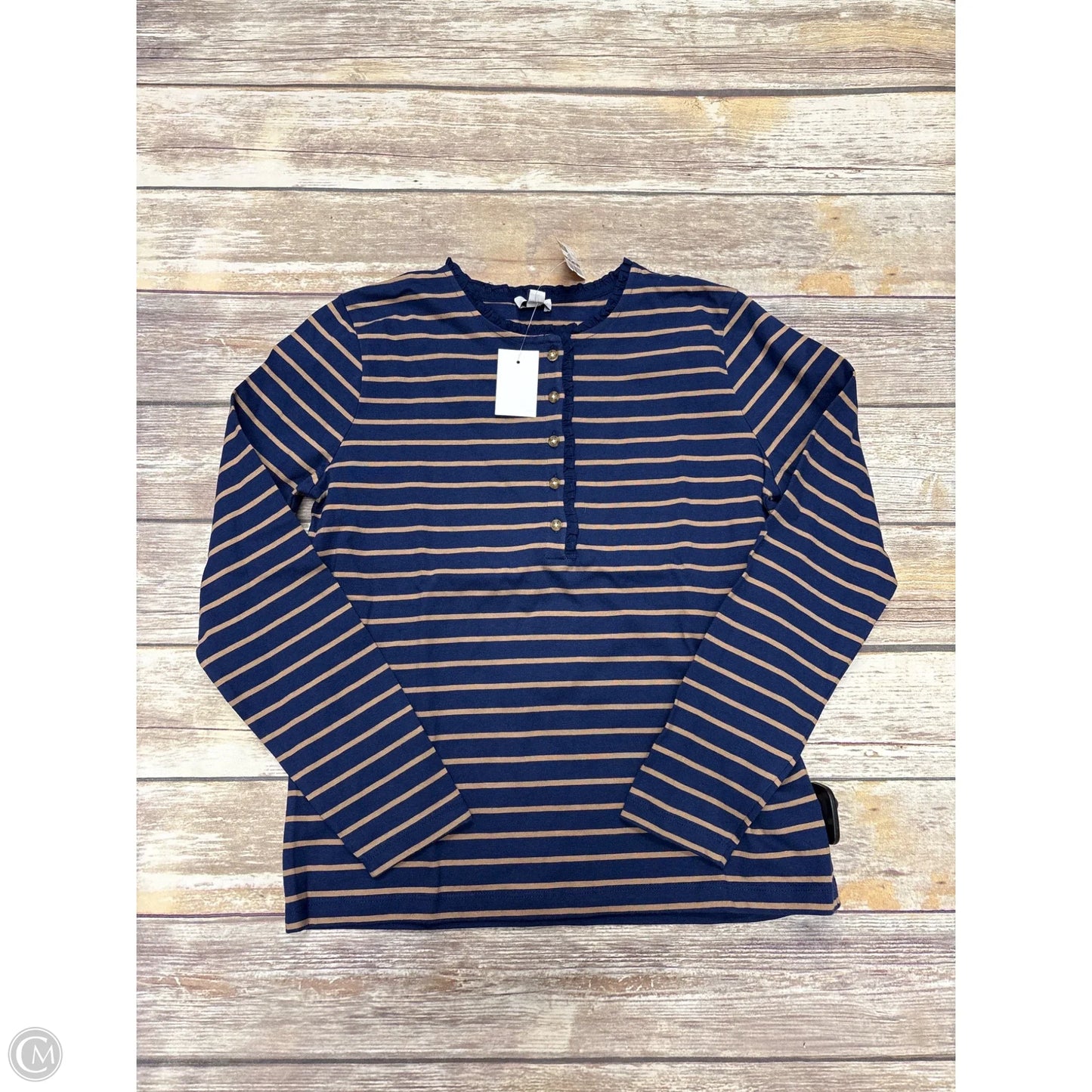 Top Long Sleeve By J. Crew In Striped Pattern, Size: S