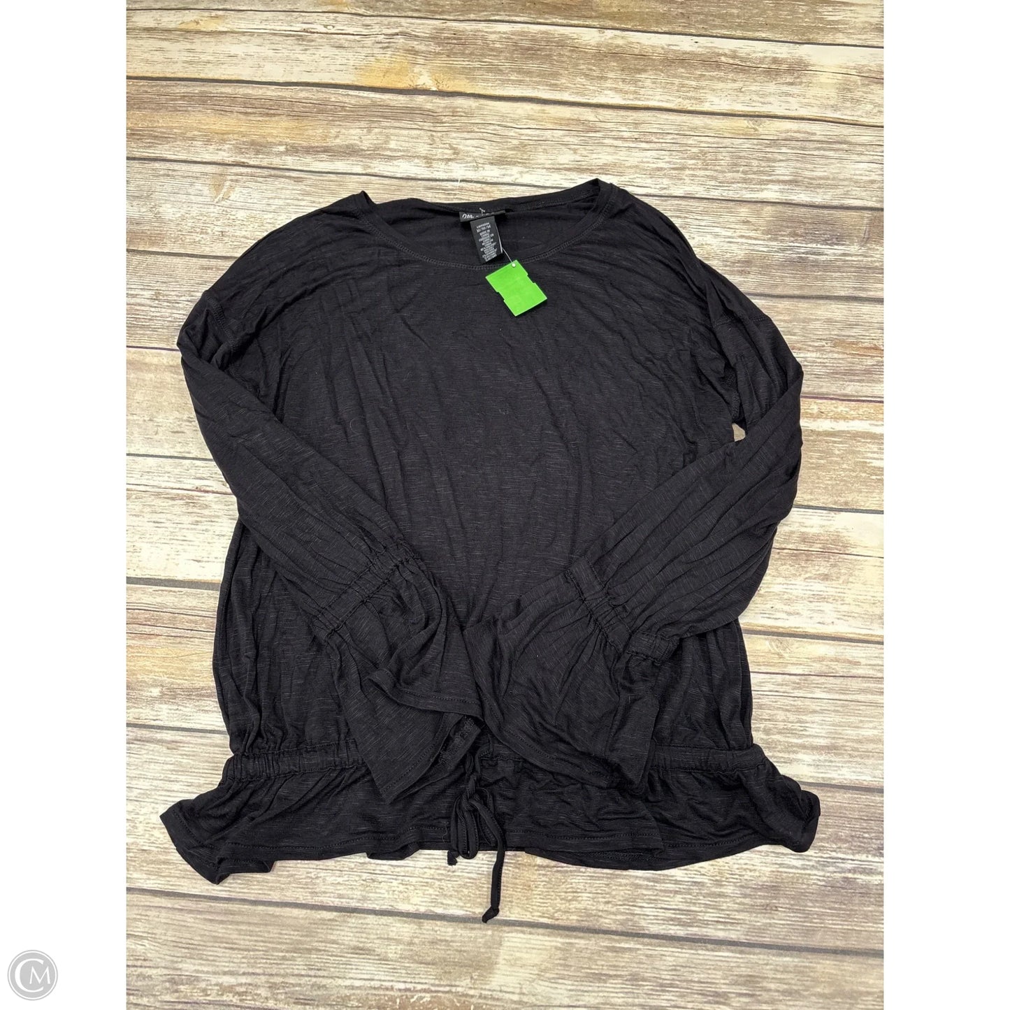 Top Long Sleeve By Wrangler In Black, Size: M