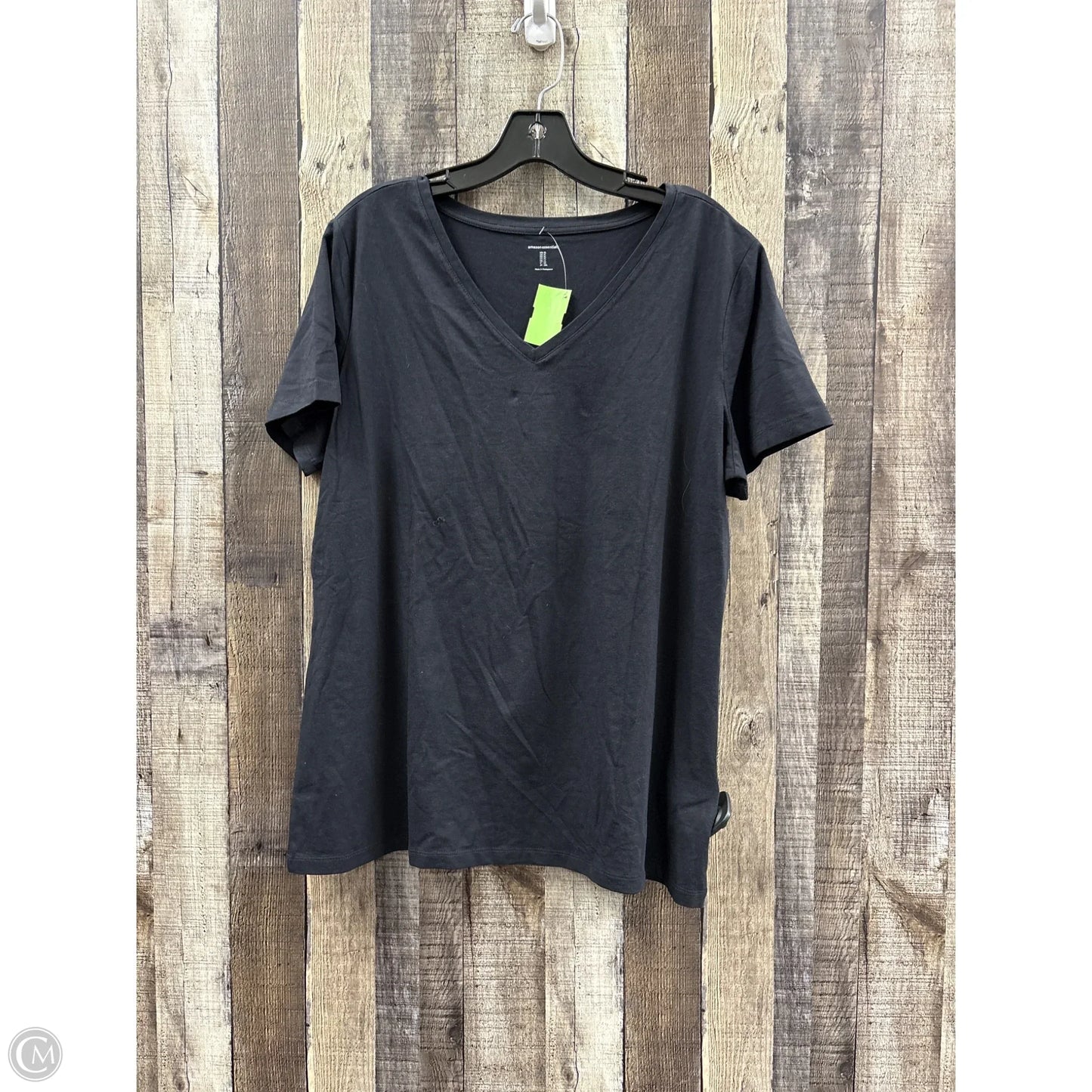 Top Short Sleeve By Amazon Essentials In Black, Size: Xl