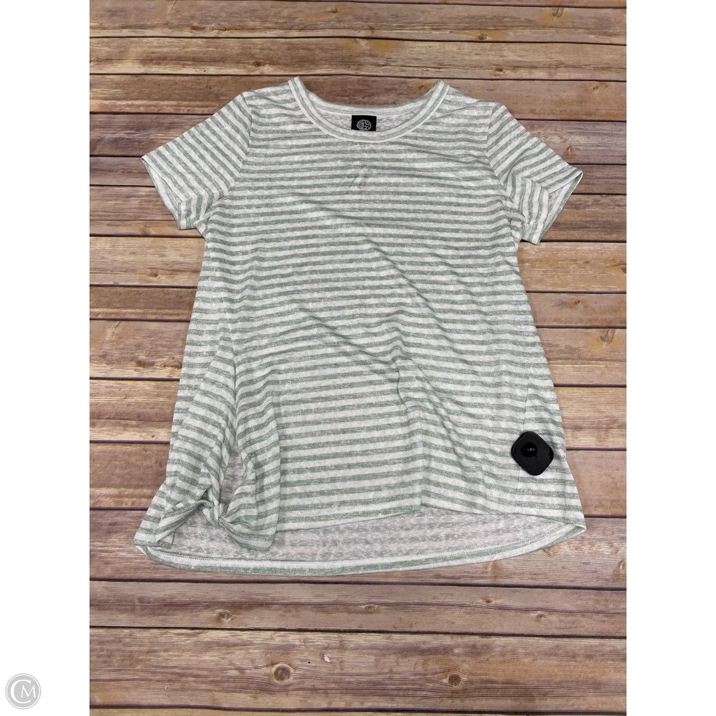Top Short Sleeve By Bobeau In Striped Pattern, Size: Lp