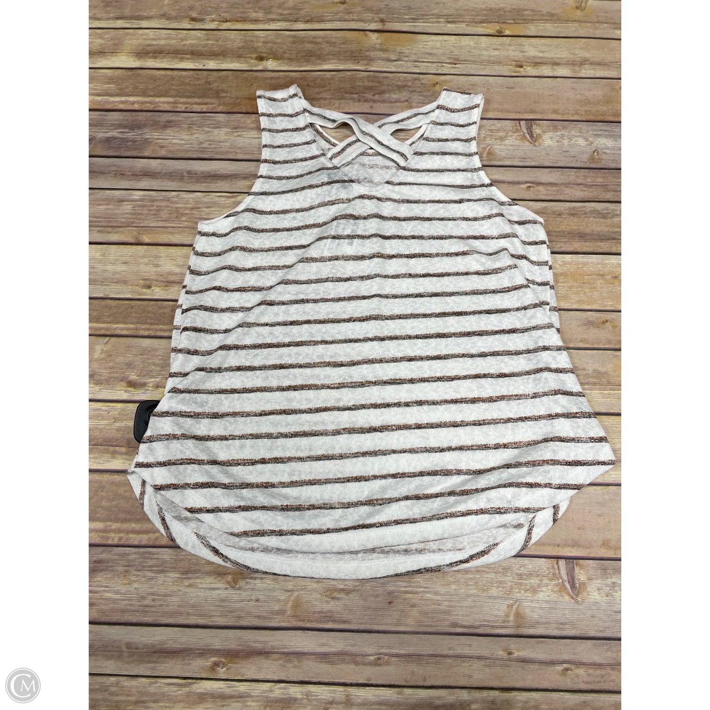 Top Sleeveless By Bobeau In Striped Pattern, Size: Lp