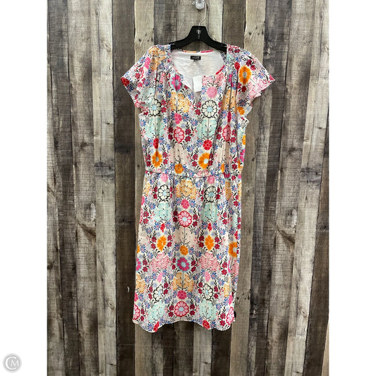Dress Casual Midi By Talbots In Floral Print, Size: 16