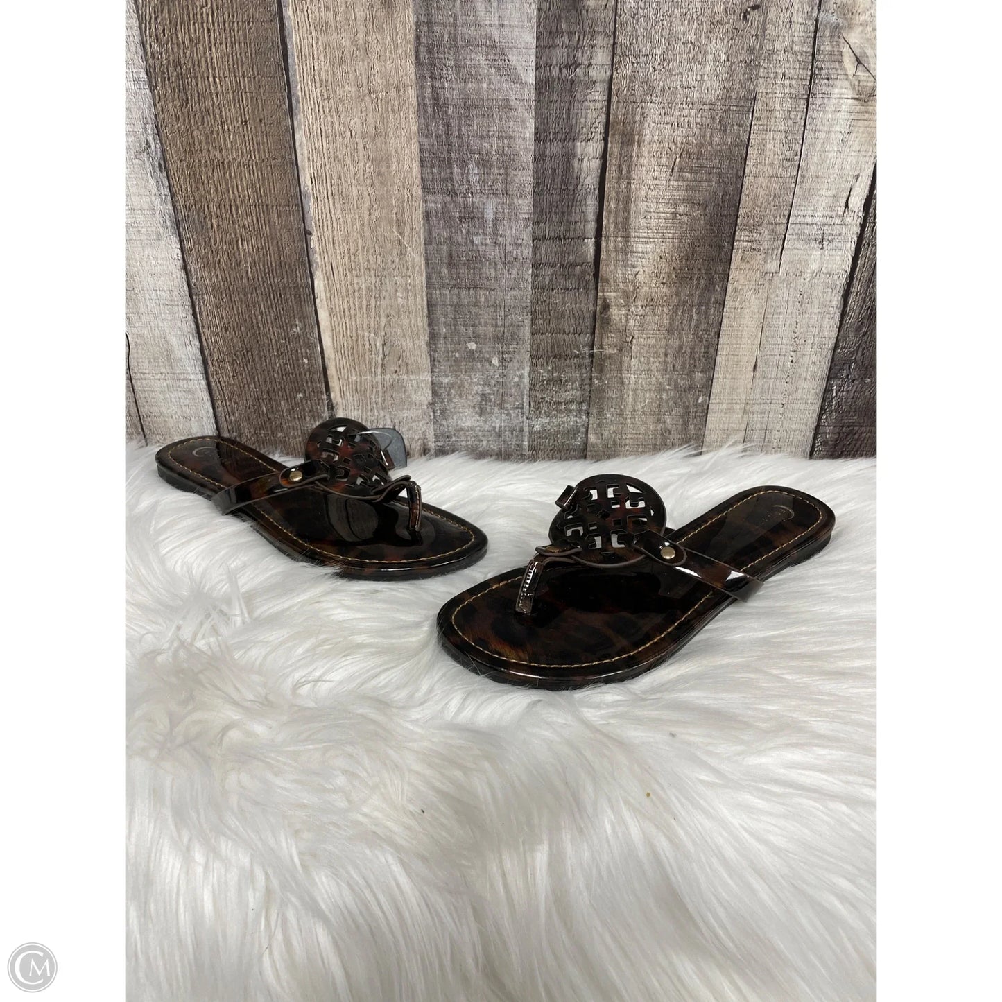 Sandals Flats By C Est. 1946 In Animal Print, Size: 8