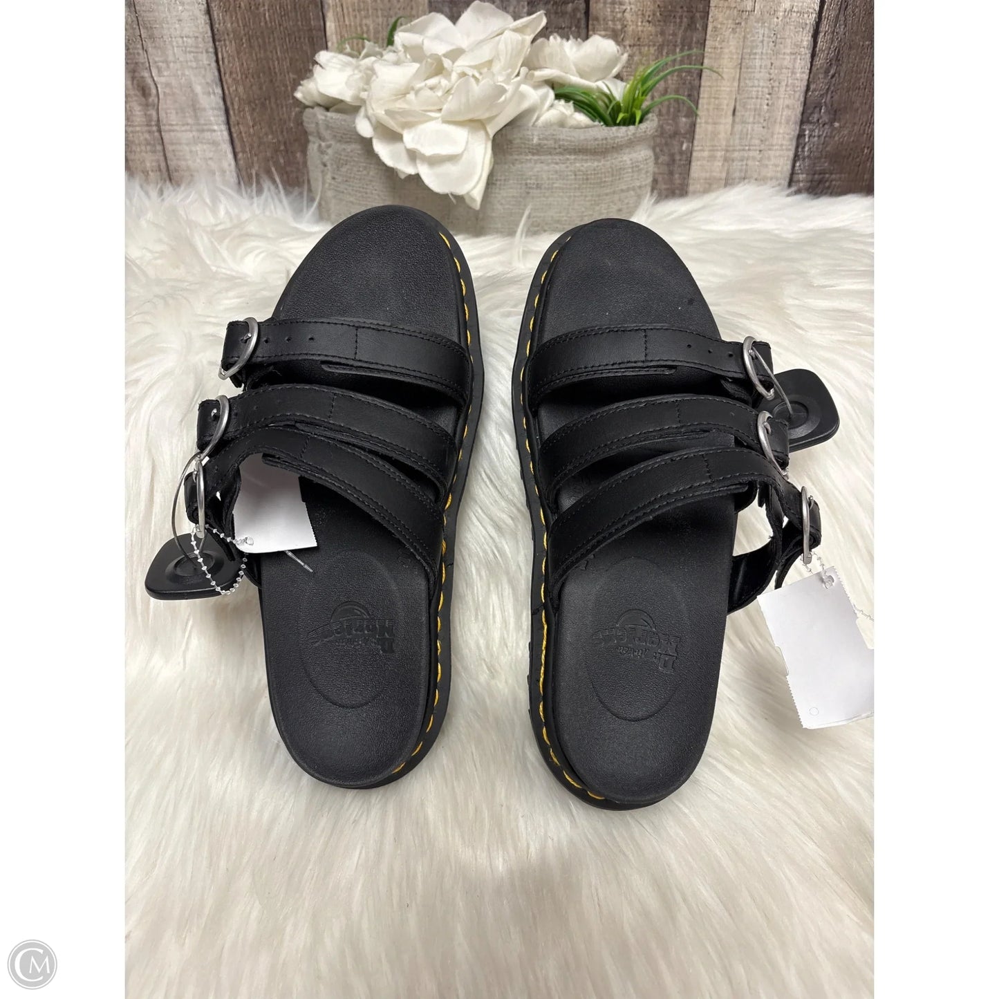 Sandals Heels Platform By Dr Martens In Black, Size: 8