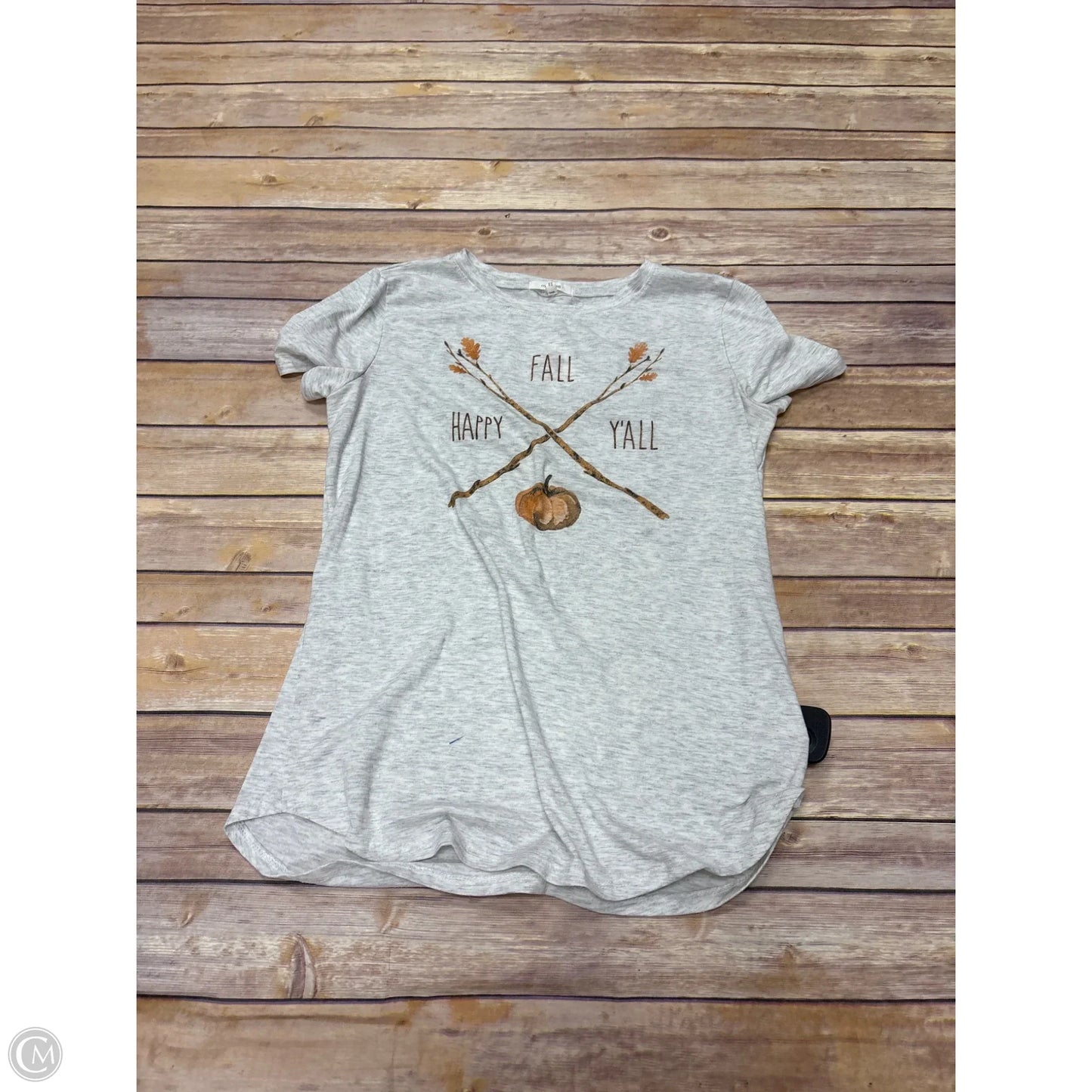 Top Short Sleeve By Maurices In Grey, Size: Xs