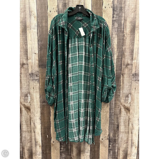 Tunic Long Sleeve By Torrid In Green, Size: 3x