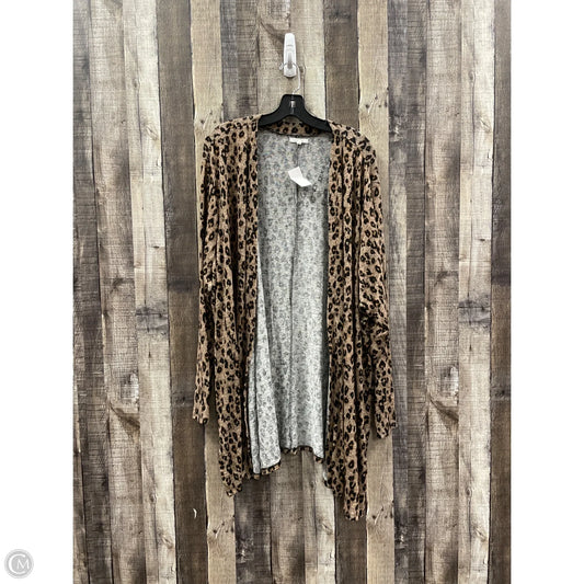 Cardigan By Maurices In Animal Print, Size: 3x