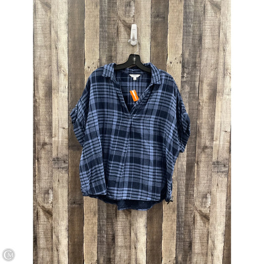 Top Short Sleeve By Time And Tru In Navy, Size: Xxl
