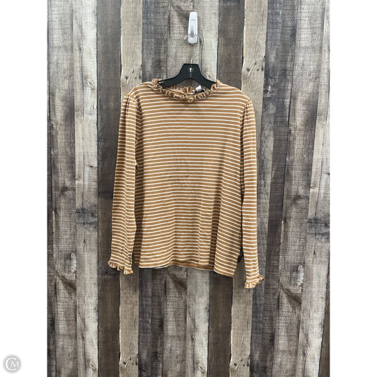 Top Long Sleeve By Croft And Barrow In Striped Pattern, Size: 1x
