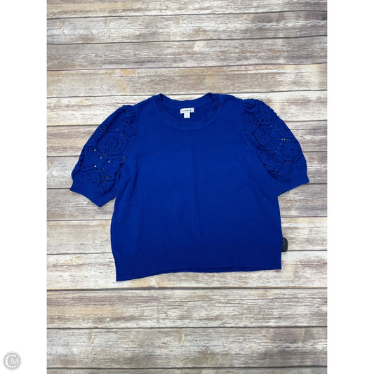 Sweater Short Sleeve By Liz Claiborne In Blue, Size: 1x