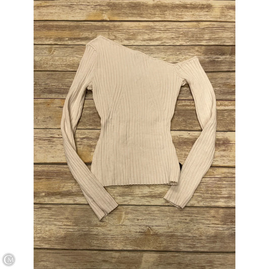 Top Long Sleeve By H&m In White, Size: M