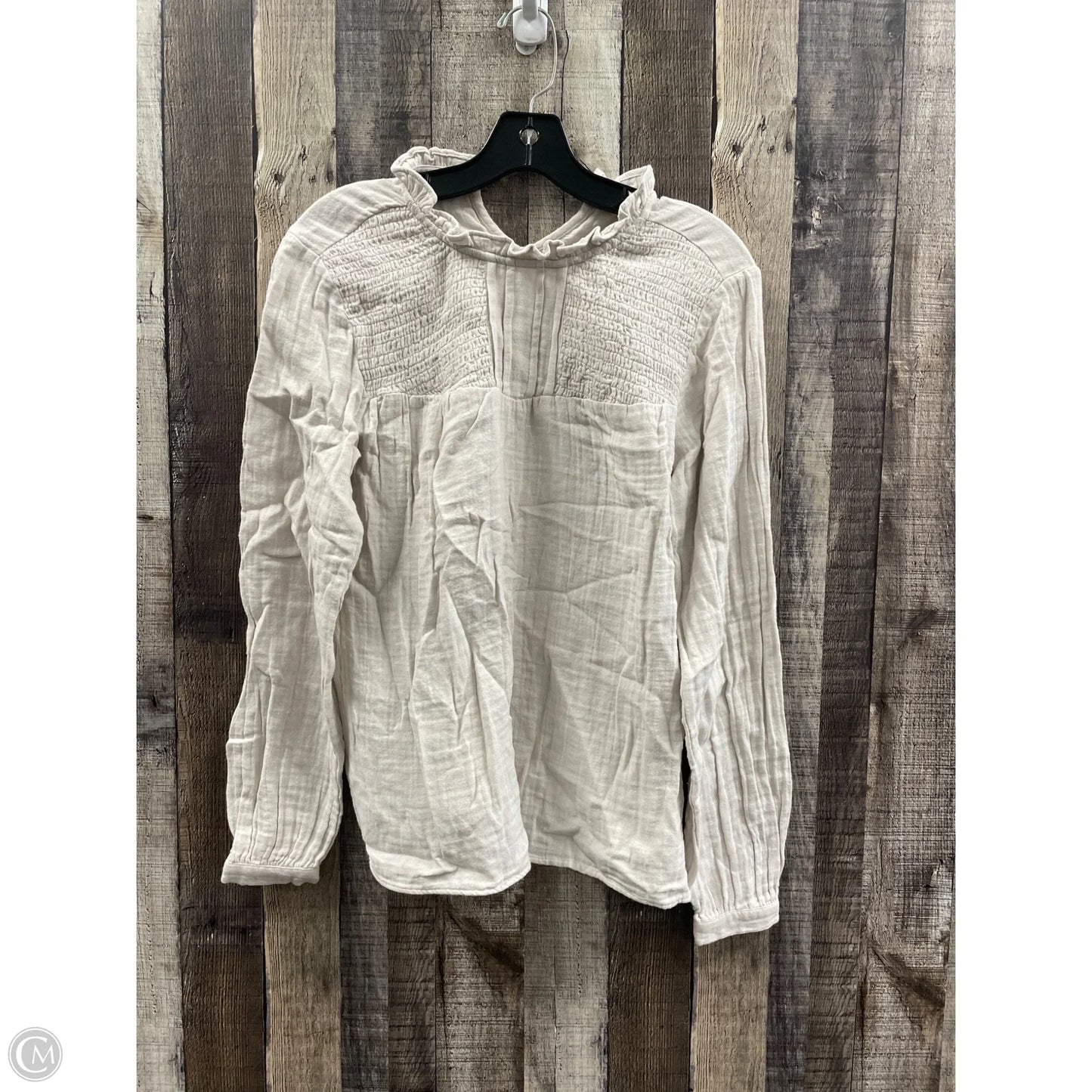 Top Long Sleeve By Sonoma In Taupe, Size: Xs