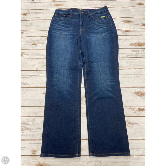 Jeans Straight By Lucky Brand In Blue Denim, Size: 14