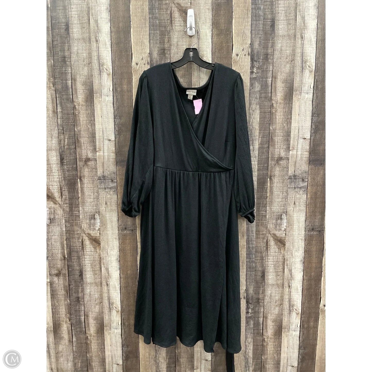 Dress Casual Midi By Ava & Viv In Black, Size: L