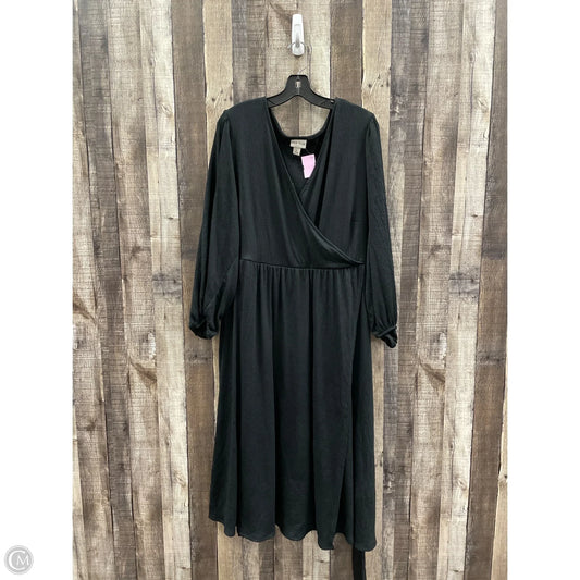 Dress Casual Midi By Ava & Viv In Black, Size: L