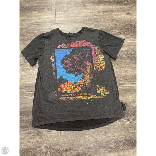 Top Short Sleeve Basic By Disney Store In Grey, Size: M