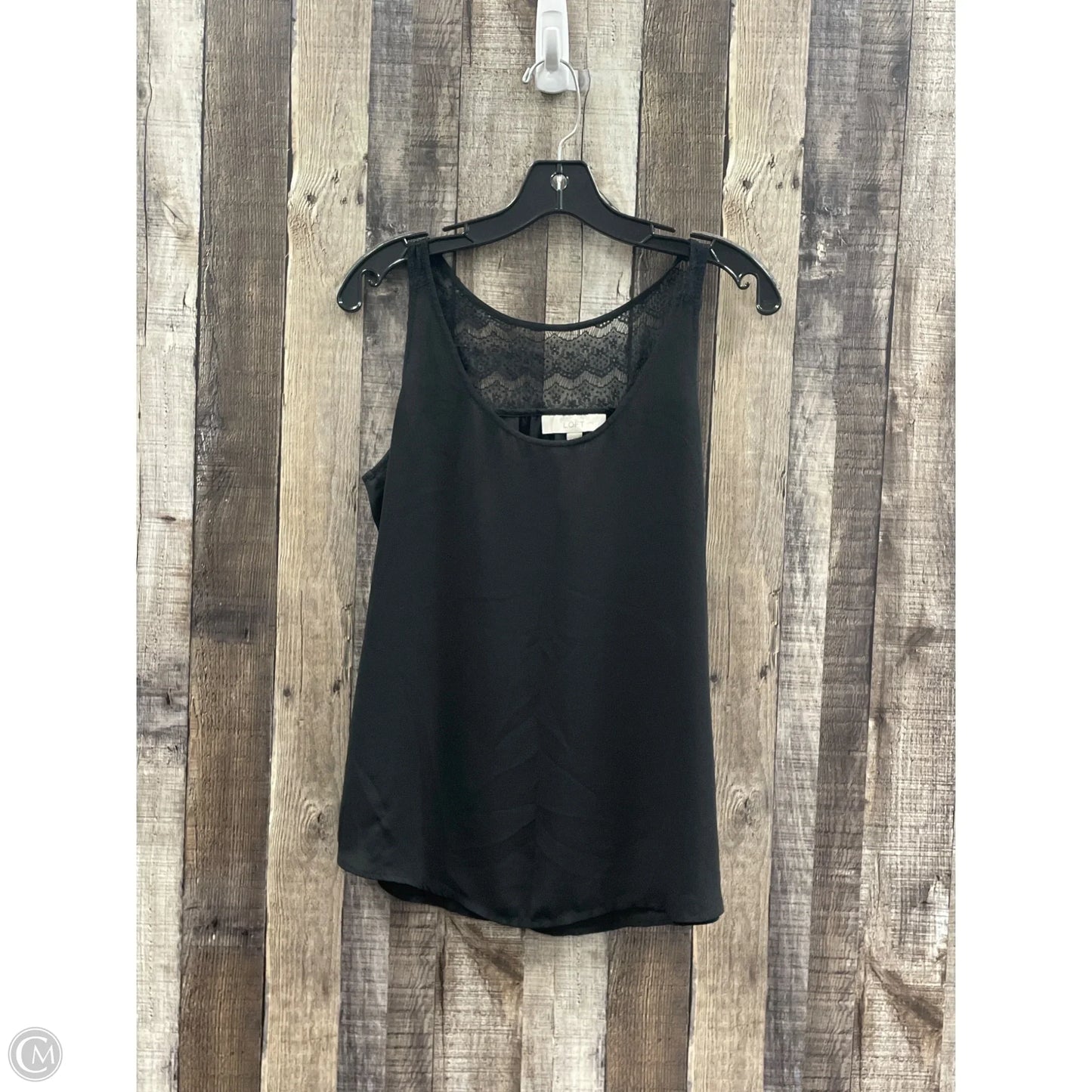 Top Sleeveless By Loft In Black, Size: S