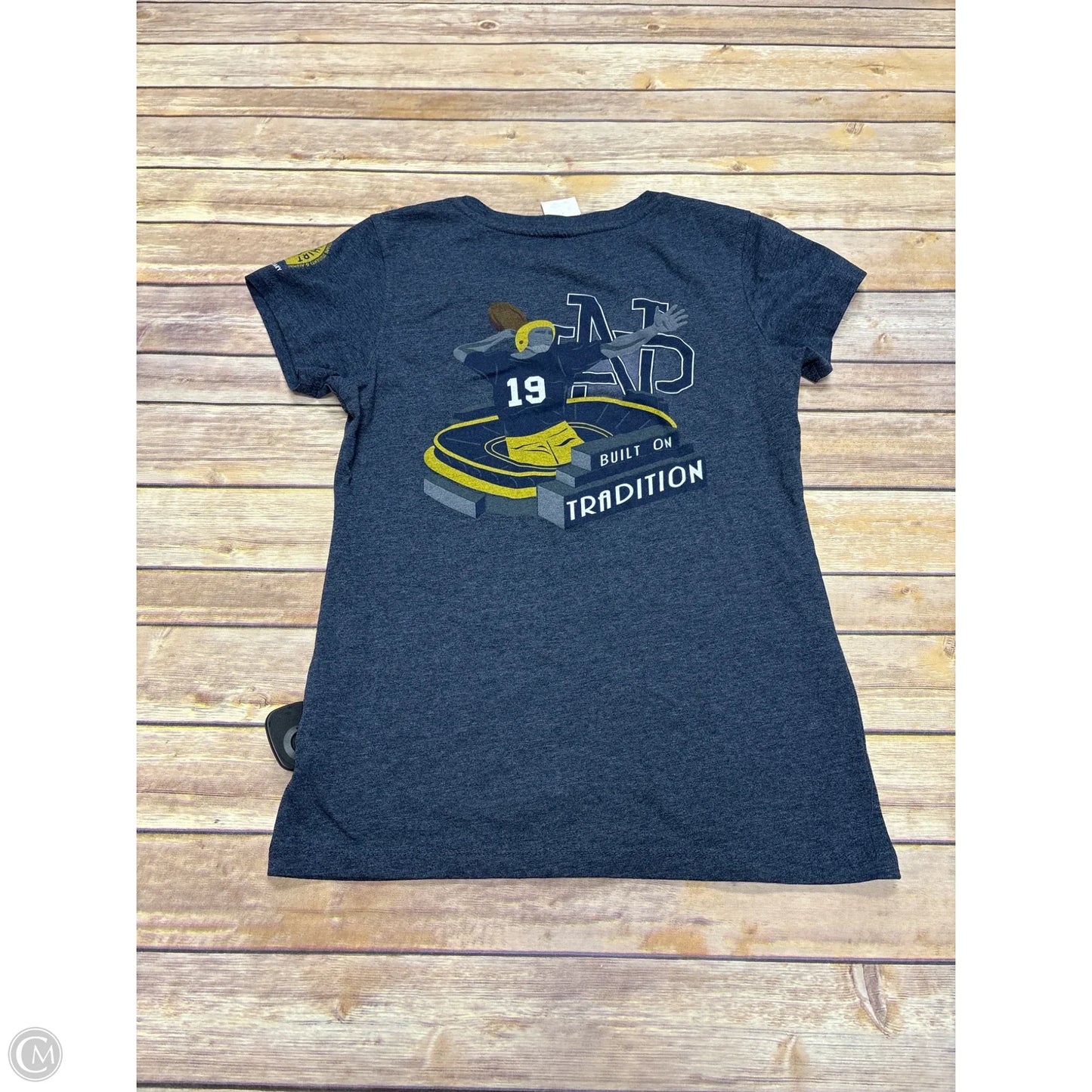 Top Short Sleeve By Cmf In Navy, Size: M