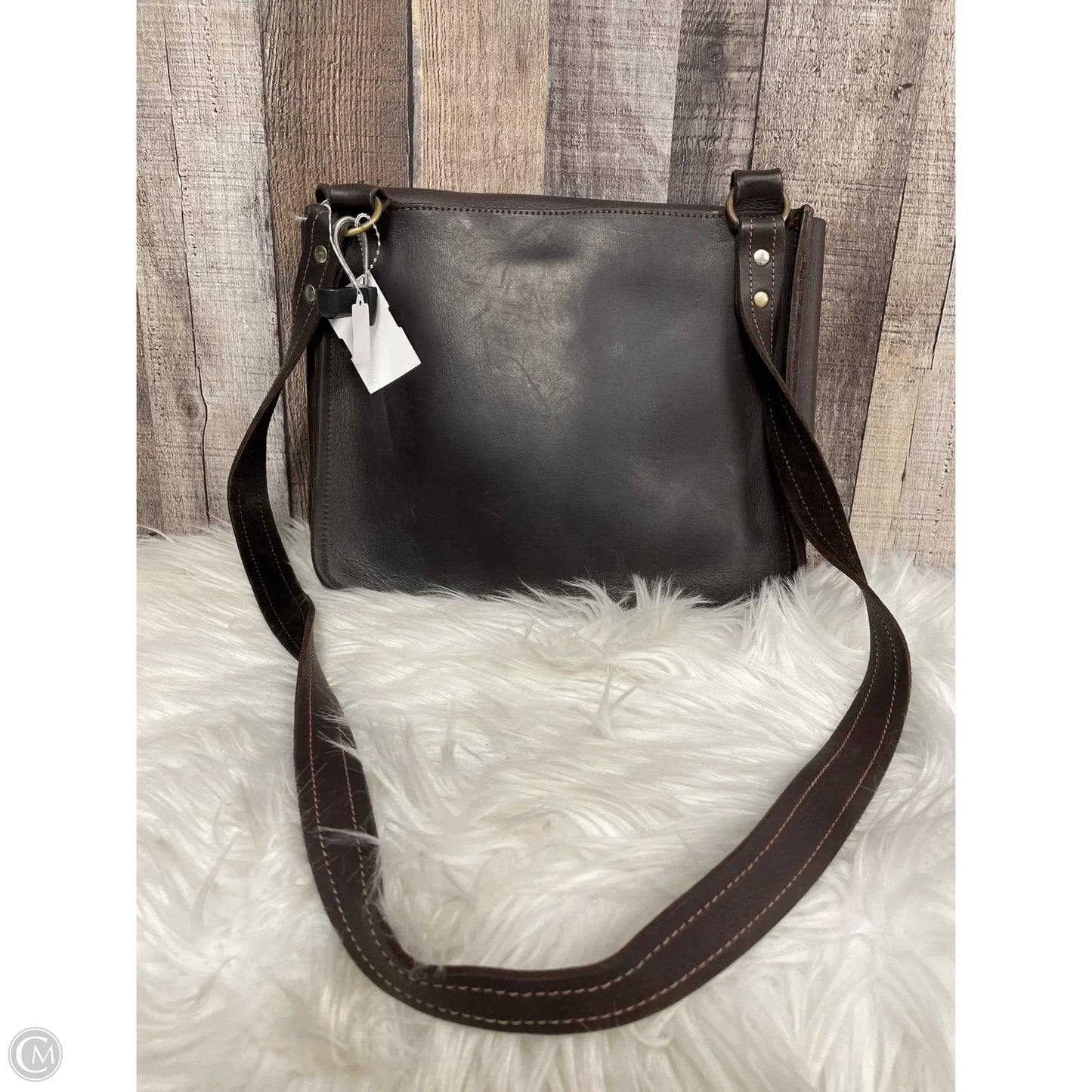 Crossbody Leather By Cme, Size: Medium