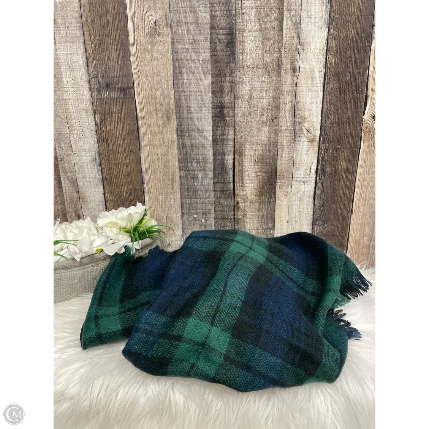 Scarf Winter By Cme In Plaid Pattern