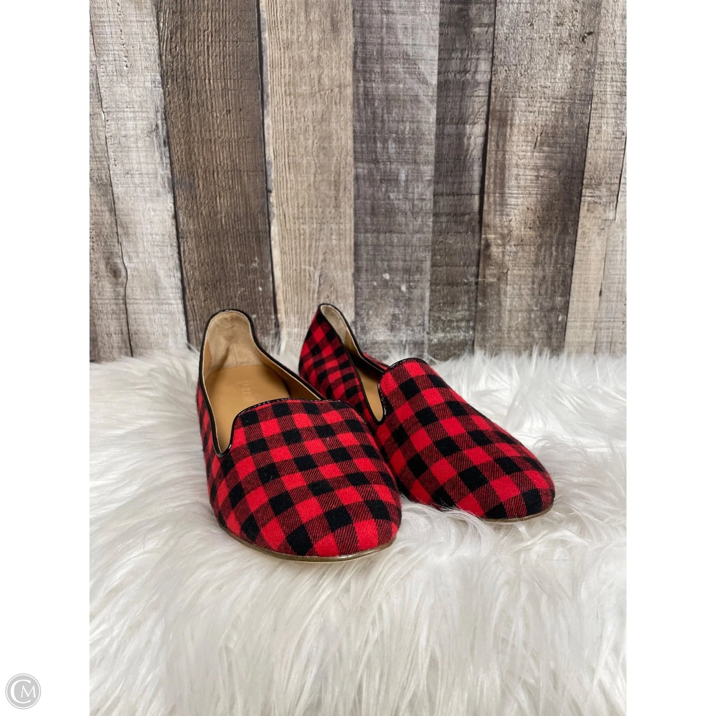 Shoes Flats By J. Crew In Plaid Pattern, Size: 10