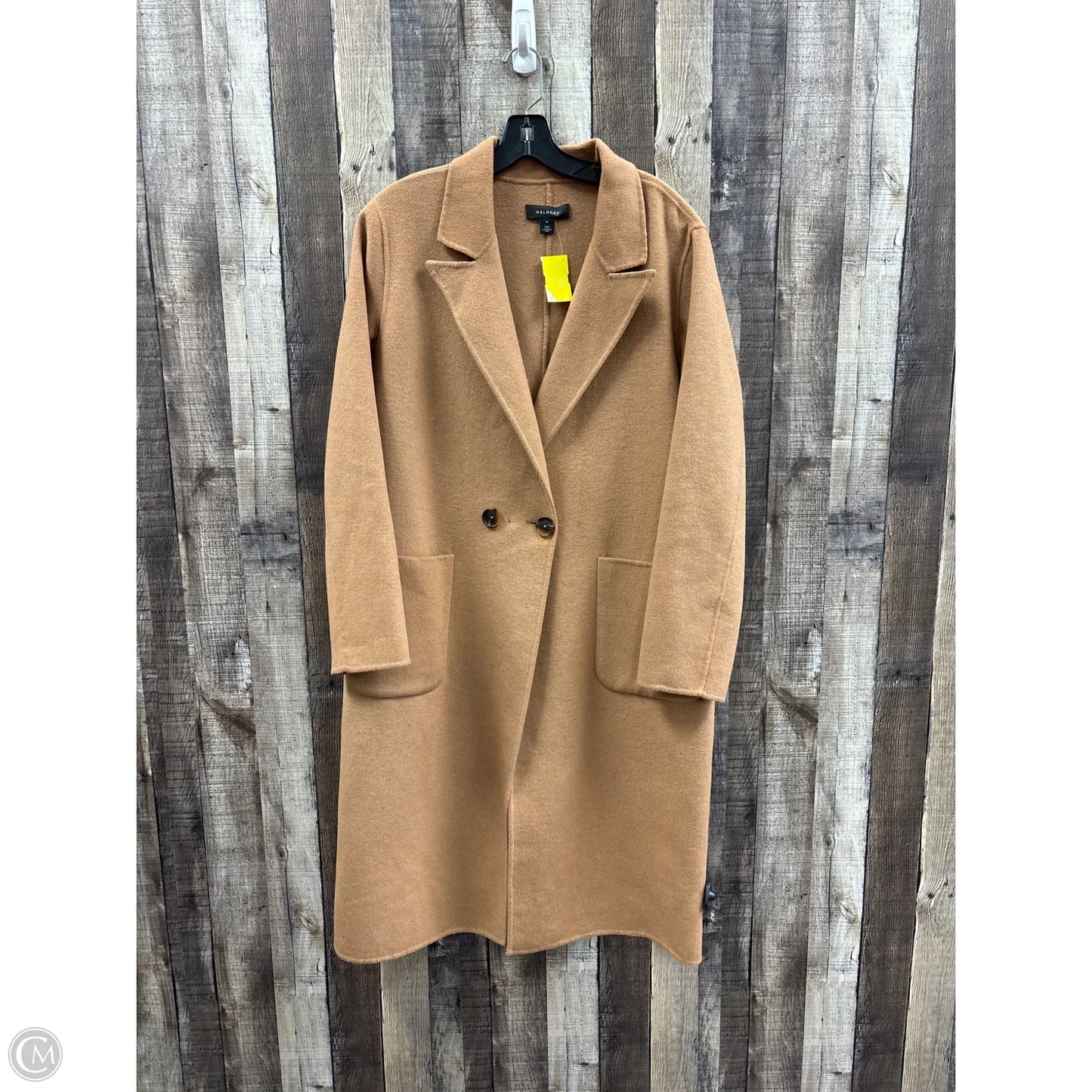 Coat Peacoat By Halogen In Tan, Size: M