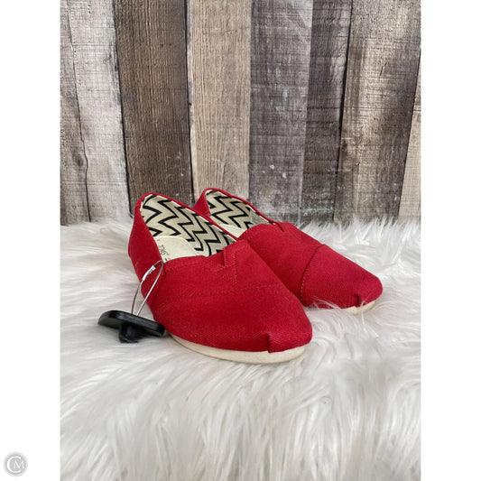 Shoes Flats By Toms In Red, Size: 6