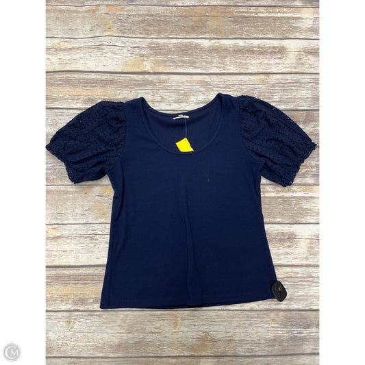 Top Short Sleeve By Maurices In Navy, Size: M