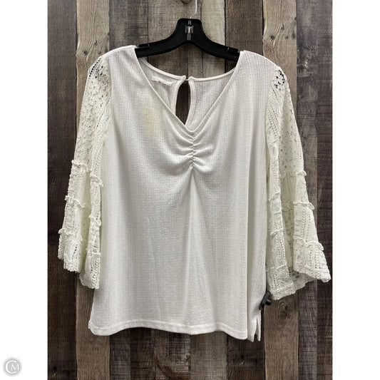 Top 3/4 Sleeve By Maurices In White, Size: M