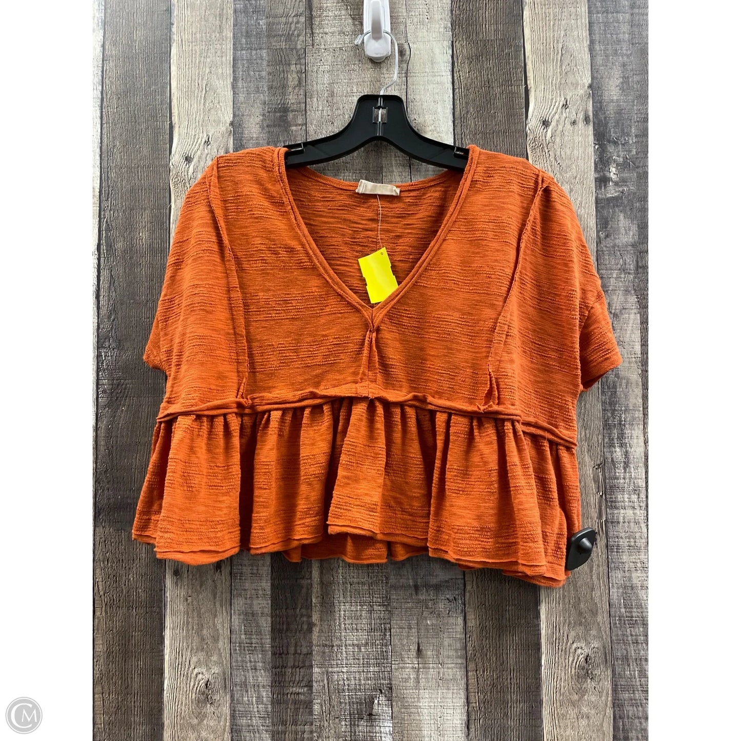 Top Short Sleeve By Altard State In Orange, Size: S