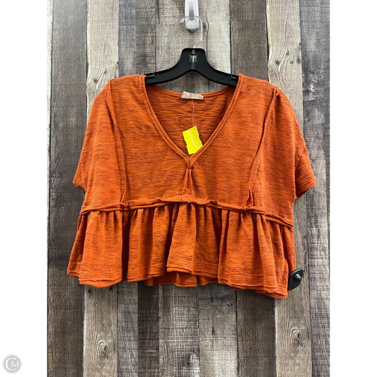 Top Short Sleeve By Altard State In Orange, Size: S