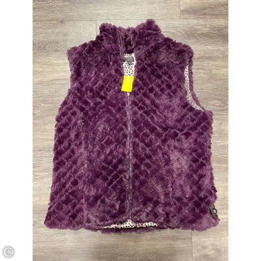 Vest Faux Fur & Sherpa By Cme In Purple, Size: L
