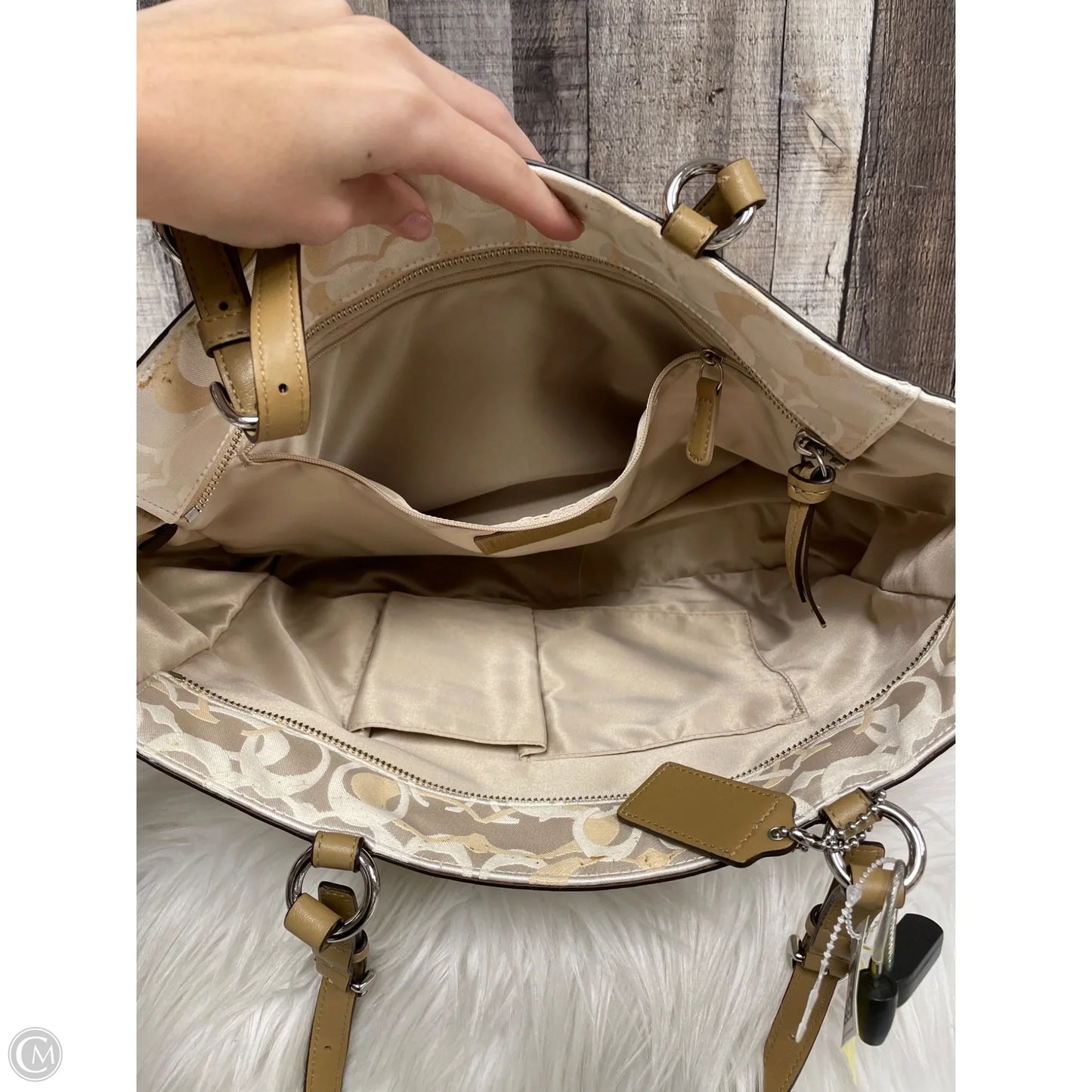 Handbag Designer By Coach, Size: Large