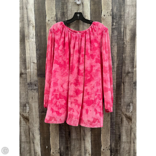 Top Long Sleeve By Terra & Sky In Pink, Size: 2x