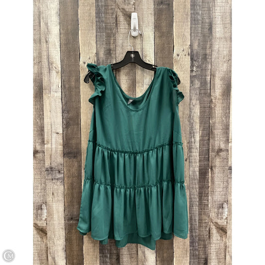 Top Sleeveless By Shein In Green, Size: 4x