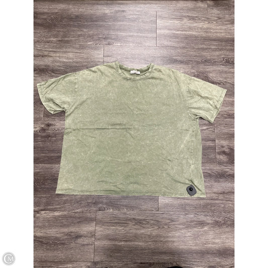 Top Short Sleeve By Zenana In Green, Size: 2x