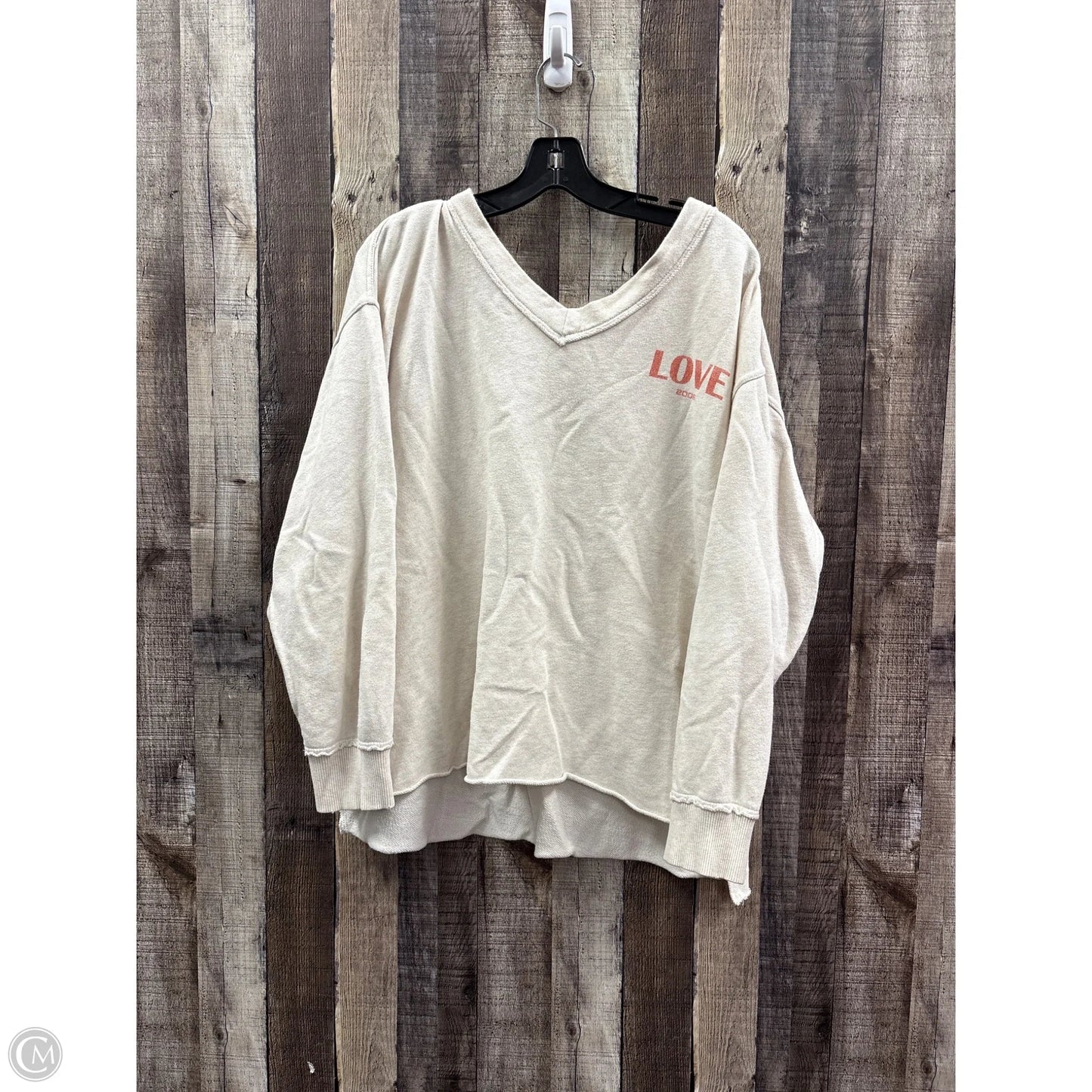 Sweatshirt Crewneck By Aerie In Tan, Size: M