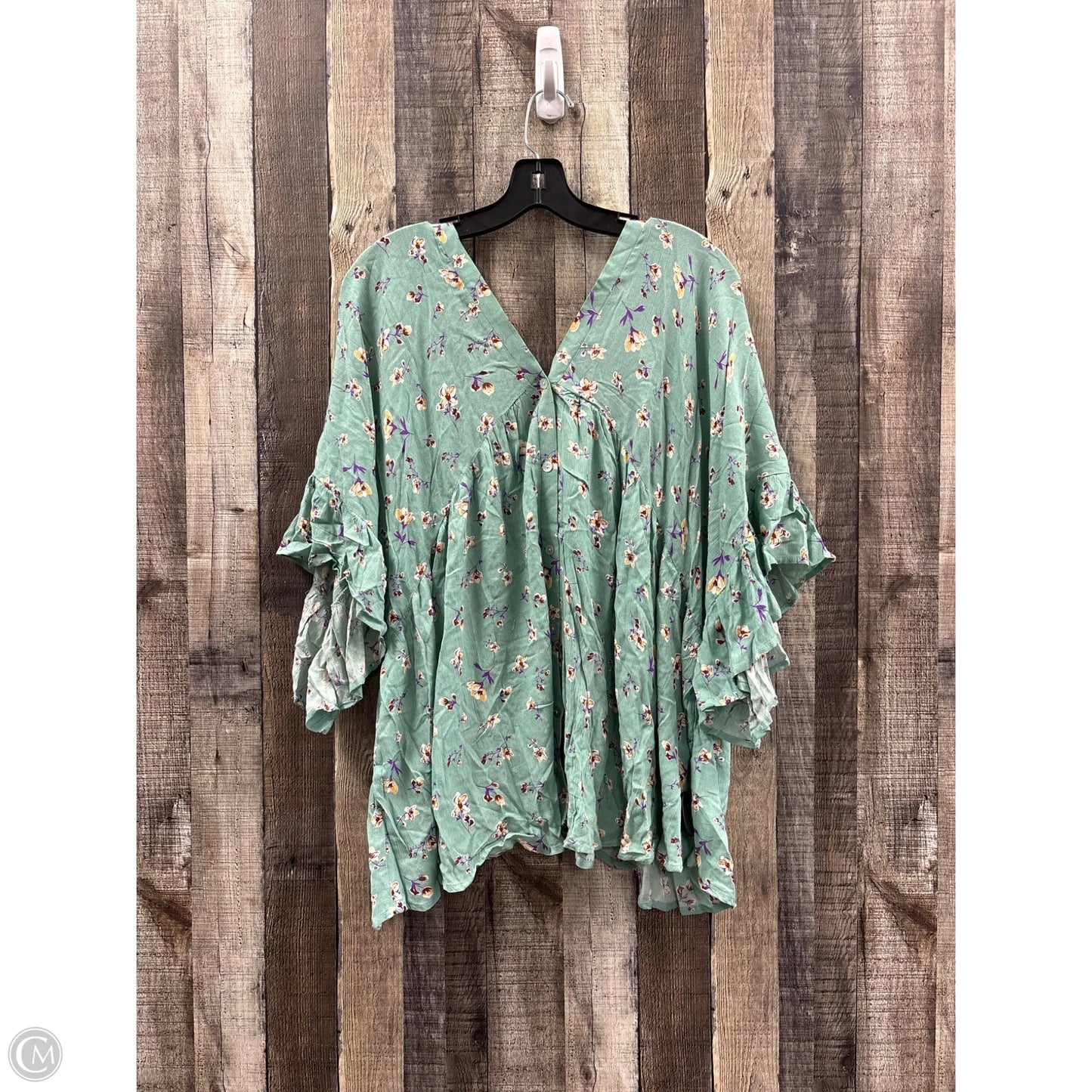 Top Short Sleeve By L Love In Green, Size: L
