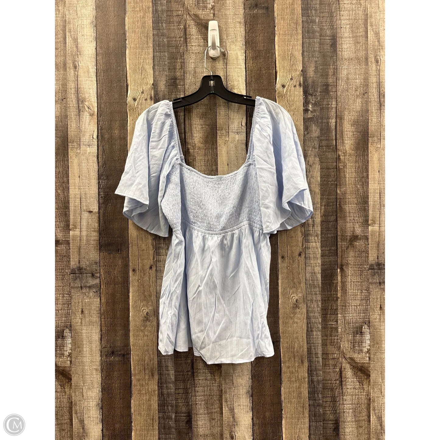 Top Short Sleeve By Mittoshop In Blue, Size: L