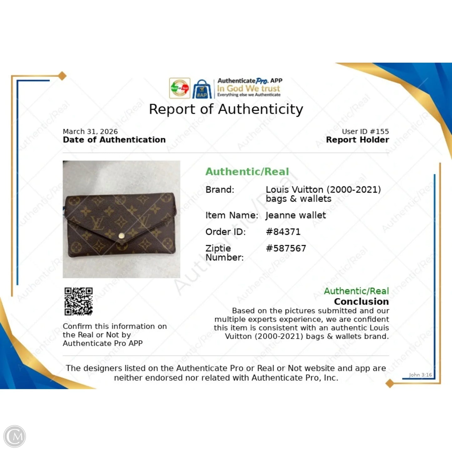 Wallet Luxury Designer By Louis Vuitton, Size: Medium