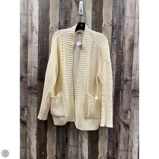 Sweater Cardigan By American Eagle In Cream, Size: S