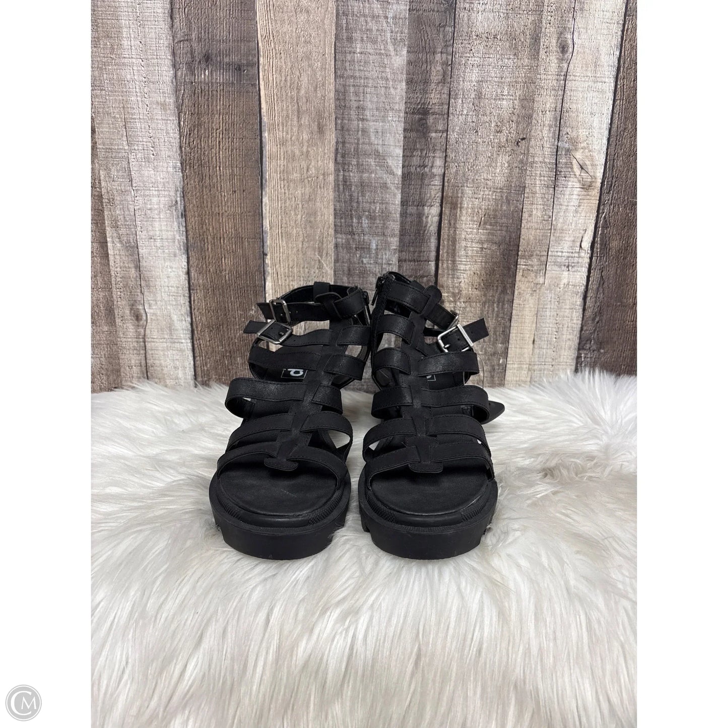 Sandals Heels Block By Cme In Black, Size: 10